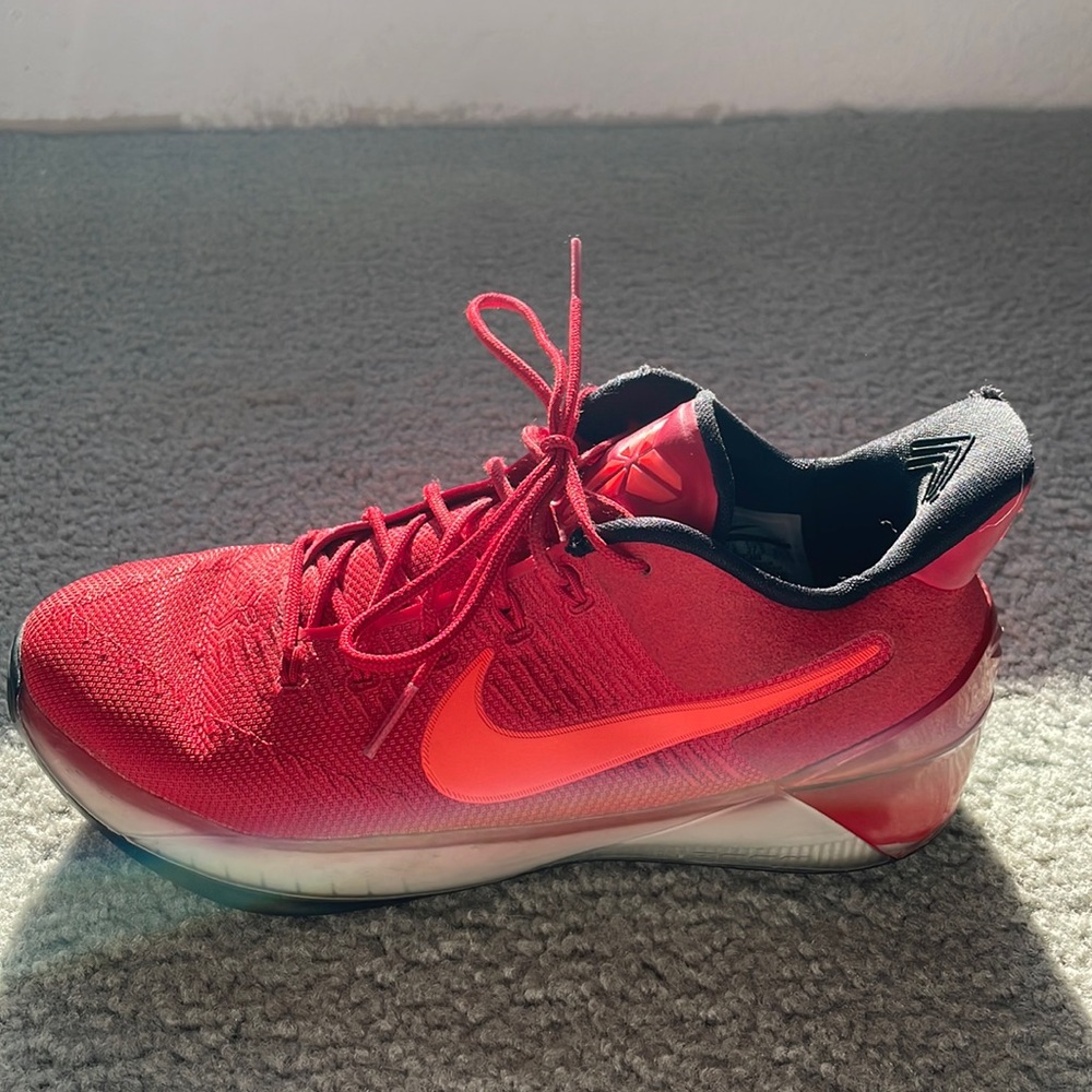Kobe University red Nike sneakers
